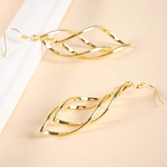 💫 Women Gold Trendy Fashion Earrings 18K Plated Hypoallergenic Jewelry Gifts